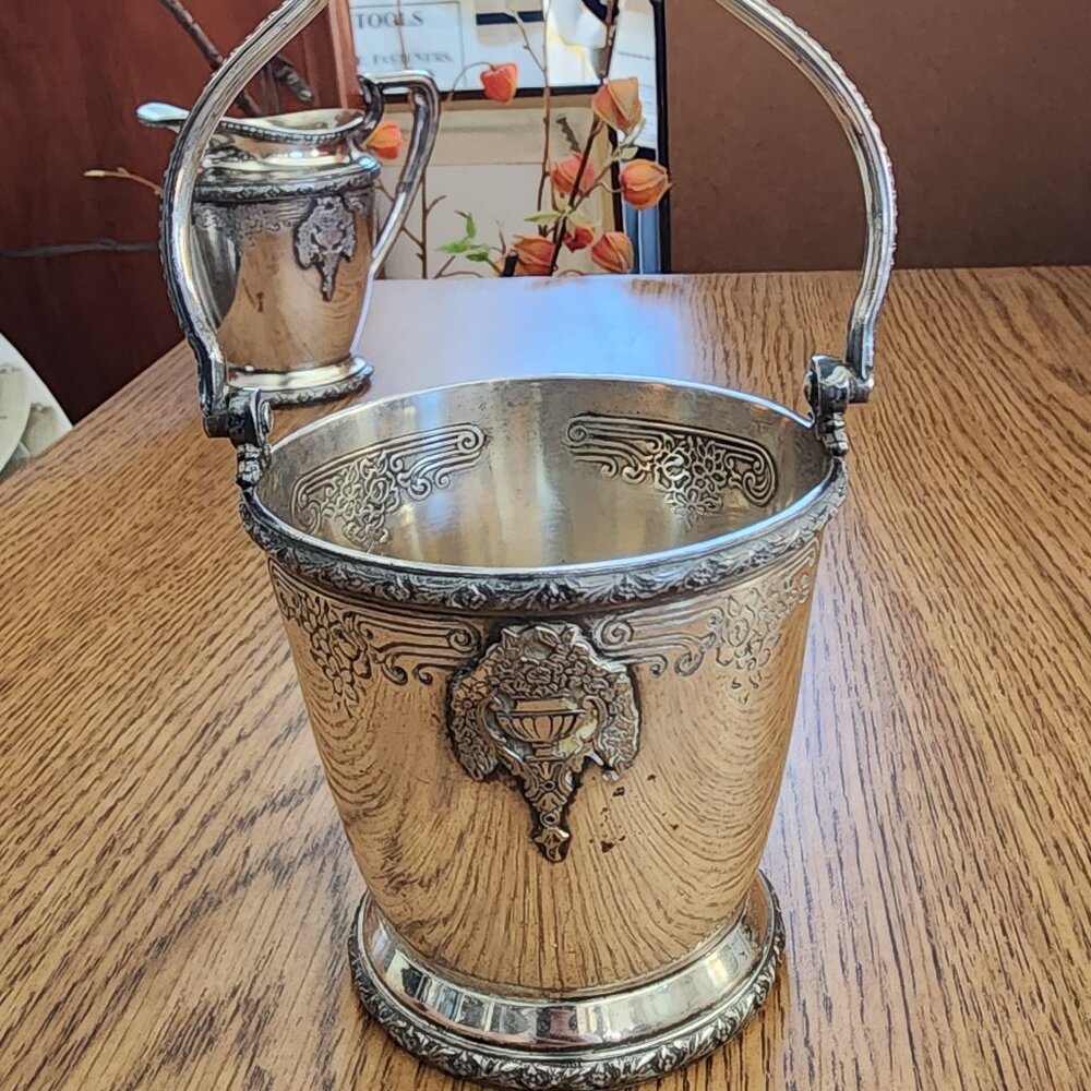 Vintage NICKELSilver Plated Sugar Cube Cup L'Aiglon nickel silver